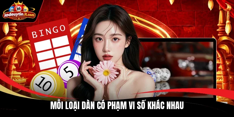 Mỗi loại dàn có phạm vi số khác nhau
